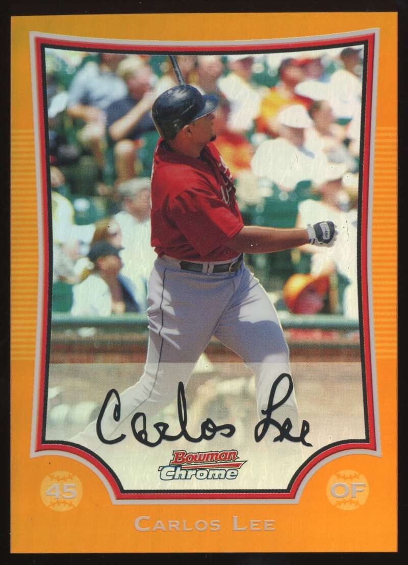 Load image into Gallery viewer, 2009 Bowman Chrome Orange Refractor Carlos Lee #23 Houston Astros /25  Image 1
