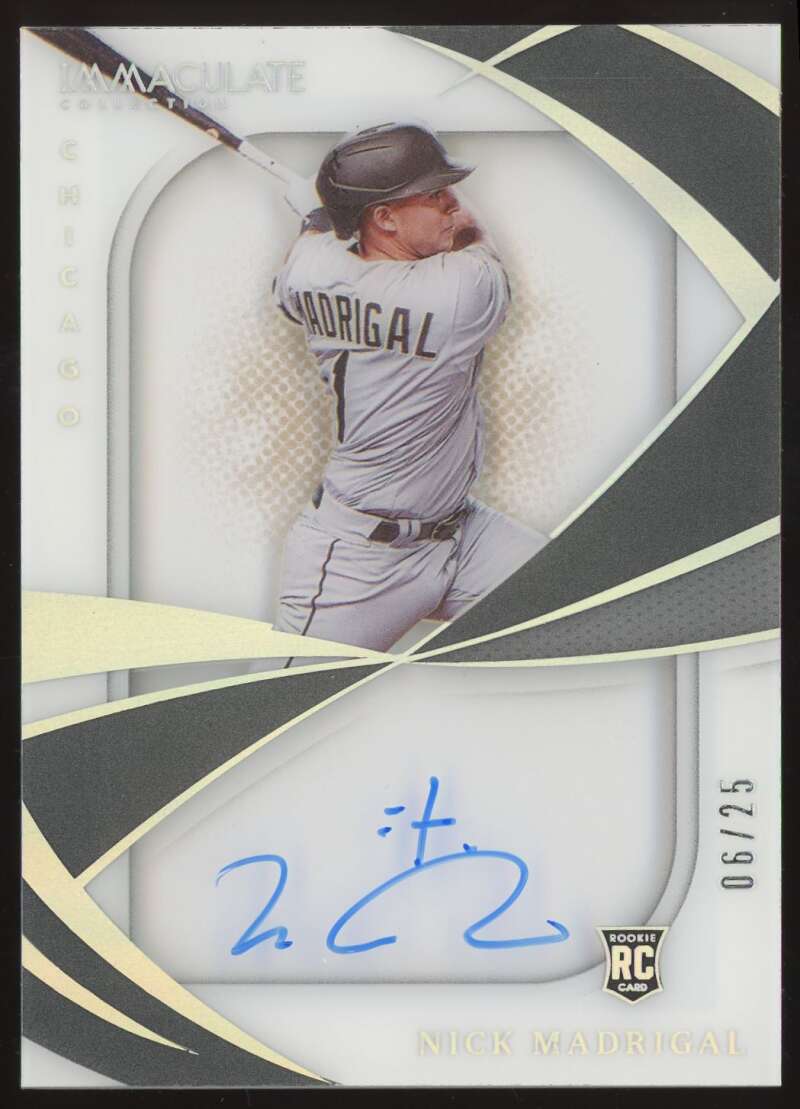 Load image into Gallery viewer, 2021 Panini Immaculate Shadowbox Holo Silver Auto Nick Madrigal #SS-NM Chicago White Sox Rookie RC /25  Image 1
