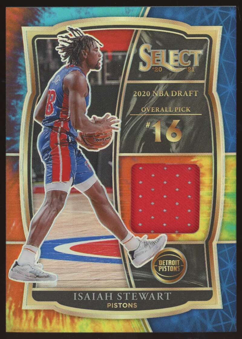 Load image into Gallery viewer, 2020-21 Panini Select Tie Dye Prizm Patch Isaiah Stewart #DS-STE Detroit Pistons Rookie RC Relic /25  Image 1
