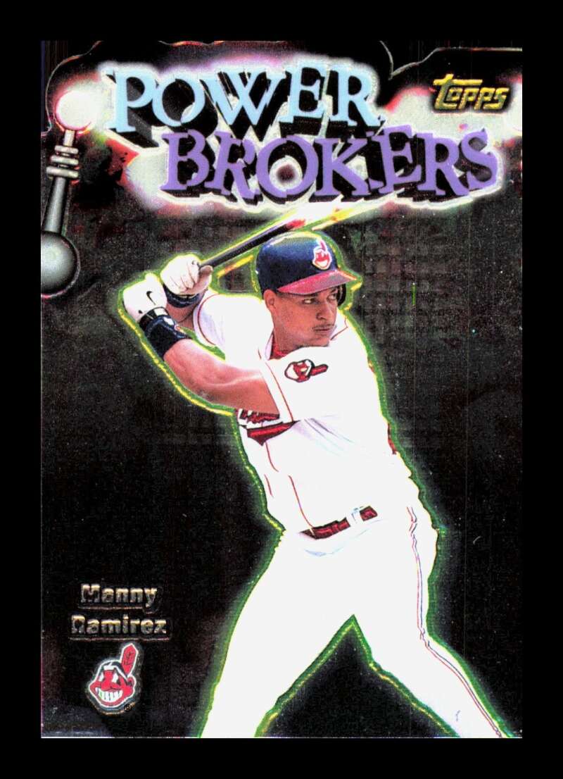 Load image into Gallery viewer, 1999 Topps Power Brokers Die Cut Manny Ramirez #PB18 Cleveland Indians  Image 1

