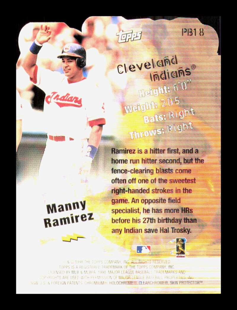 Load image into Gallery viewer, 1999 Topps Power Brokers Die Cut Manny Ramirez #PB18 Cleveland Indians  Image 2
