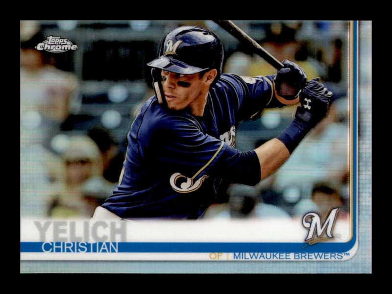Load image into Gallery viewer, 2019 Topps Chrome Refractor Christian Yelich #16 Milwaukee Brewers  Image 1
