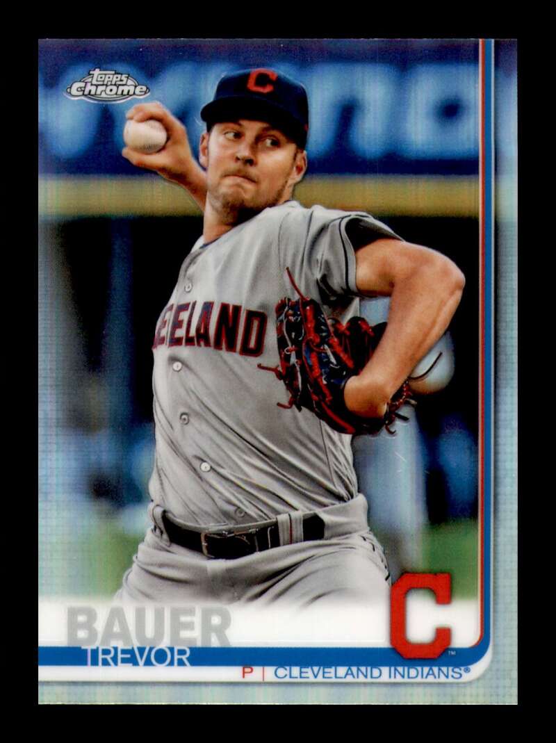 Load image into Gallery viewer, 2019 Topps Chrome Refractor Trevor Bauer #107 Cleveland Indians  Image 1
