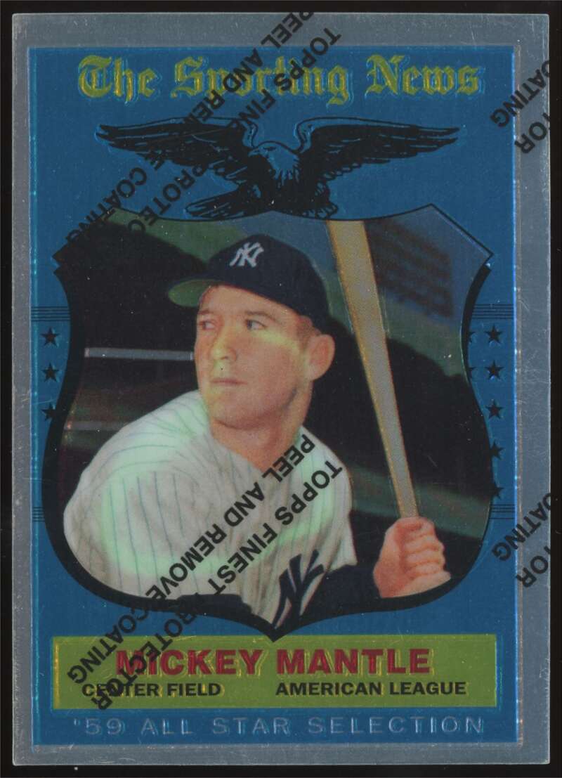 Load image into Gallery viewer, 1997 Topps Finest Mickey Mantle #27 New York Yankees 1959 Topps All Star #564 Image 1
