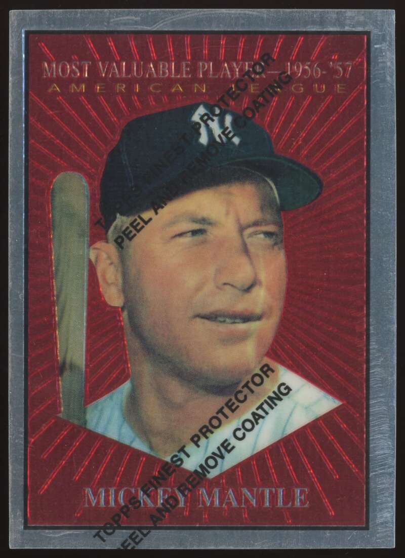 Load image into Gallery viewer, 1997 Topps Finest Mickey Mantle #31 New York Yankees 1961 Topps MVP #475 Image 1
