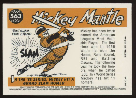 1997 Topps Finest Mickey Mantle 