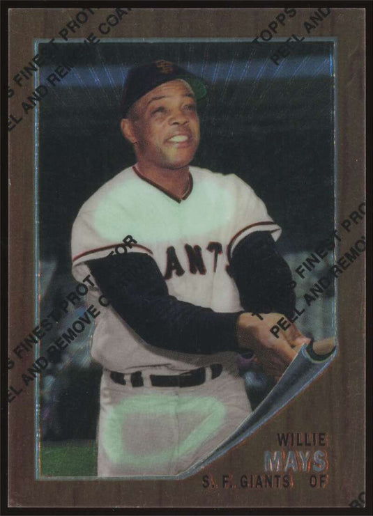 1997 Topps Finest Willie Mays #16 San Francisco Giants 1962 Topps #300