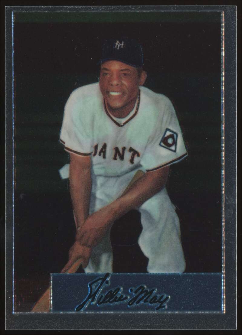Load image into Gallery viewer, 1997 Topps Finest Willie Mays #4 New York Giants 1954 Bowman #89 Image 1
