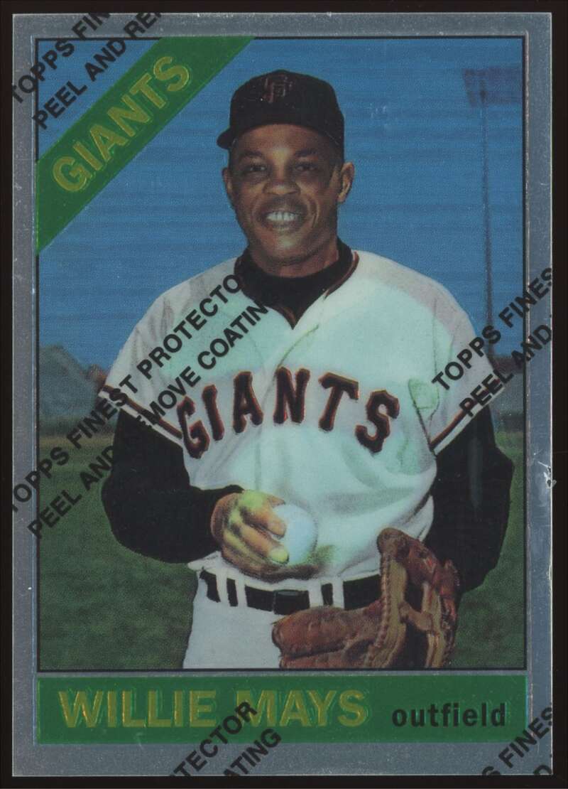 Load image into Gallery viewer, 1997 Topps Finest Willie Mays #20 San Francisco Giants 1966 Topps #1 Image 1
