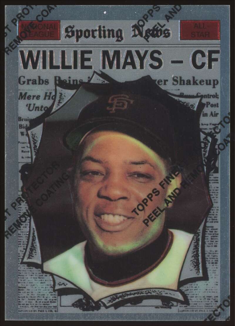 Load image into Gallery viewer, 1997 Topps Finest Willie Mays #15 San Francisco Giants 1961 Topps All Star #579 Image 1
