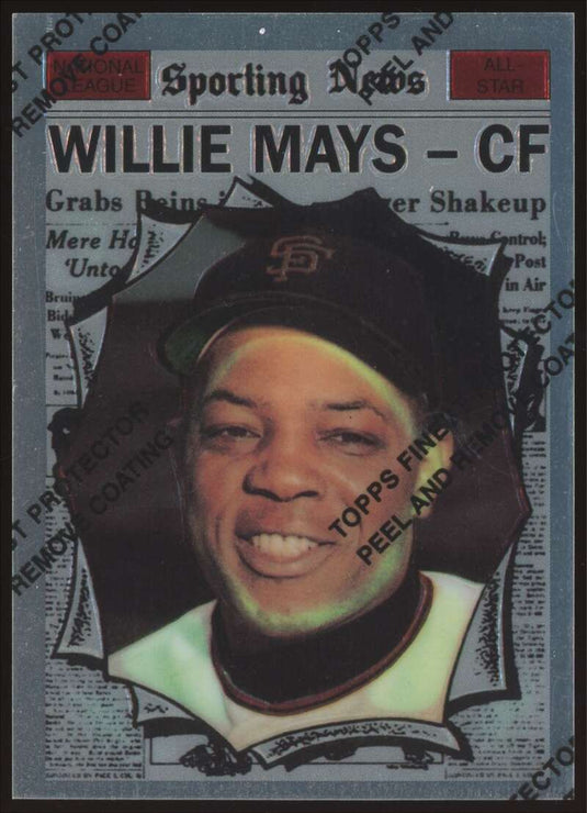1997 Topps Finest Willie Mays #15 San Francisco Giants 1961 Topps All Star #579