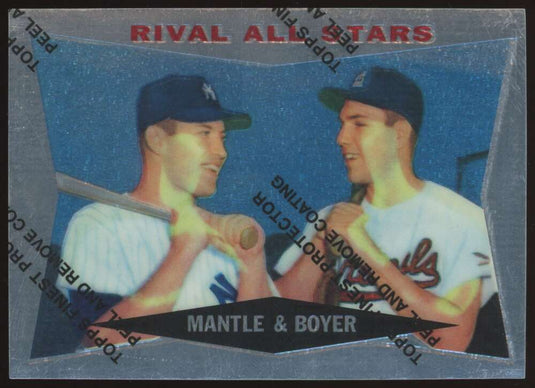1997 Topps Finest Mickey Mantle Ken Boyer #28 New York Yankees 1960 Topps #160
