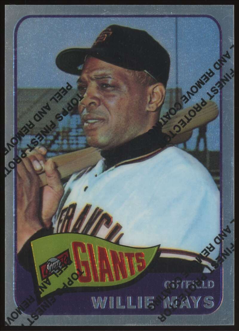 Load image into Gallery viewer, 1997 Topps Finest Willie Mays #19 San Francisco Giants 1965 Topps #250 Image 1
