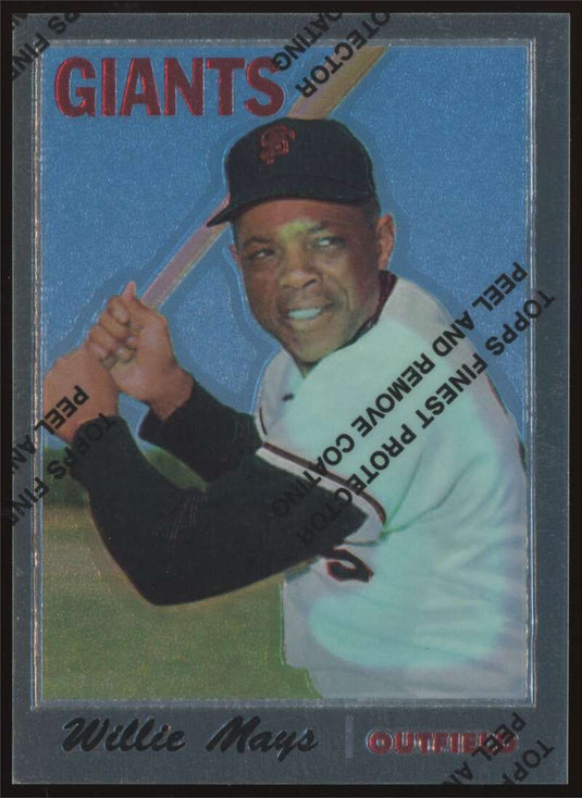 1997 Topps Finest Willie Mays #24 San Francisco Giants 1970 Topps #600