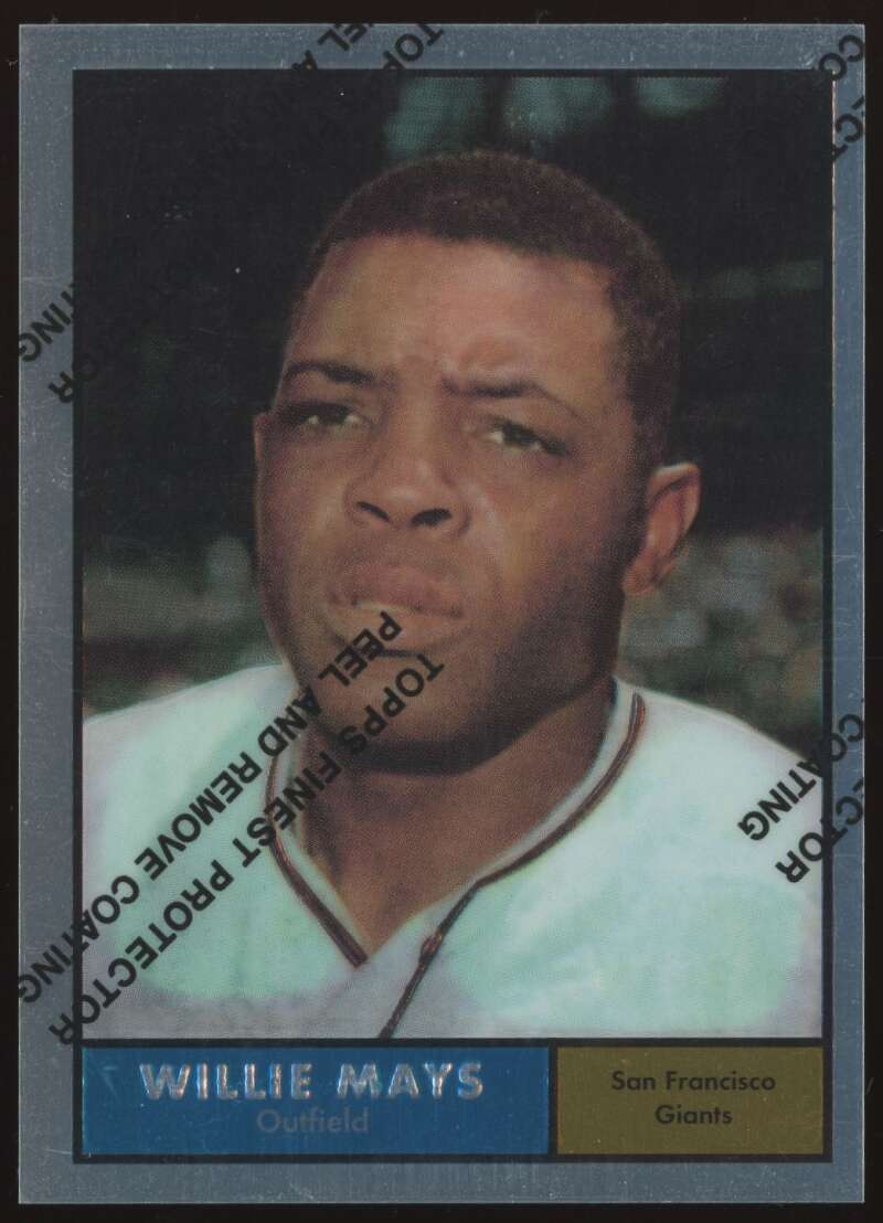 Load image into Gallery viewer, 1997 Topps Finest Willie Mays #14 San Francisco Giants 1961 Topps #150 Image 1
