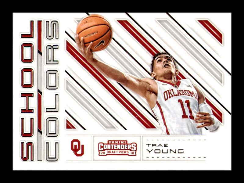 Load image into Gallery viewer, 2018-19 Panini Contenders Draft School Colors Trae Young #6 Atlanta Hawks Rookie RC Image 1
