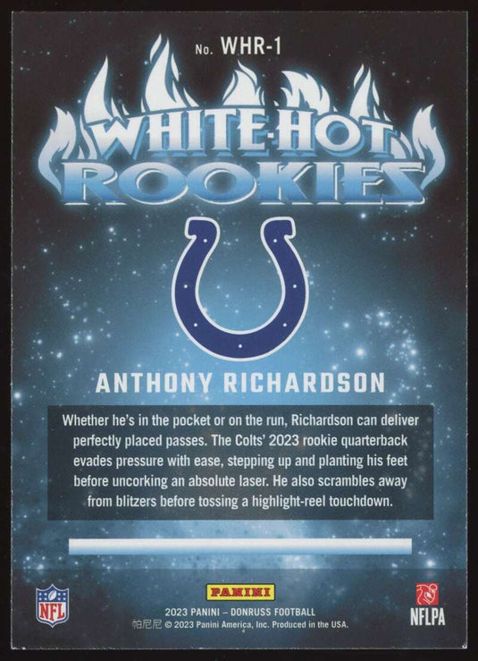 2023 Donruss White Hot Rookies Anthony Richardson 
