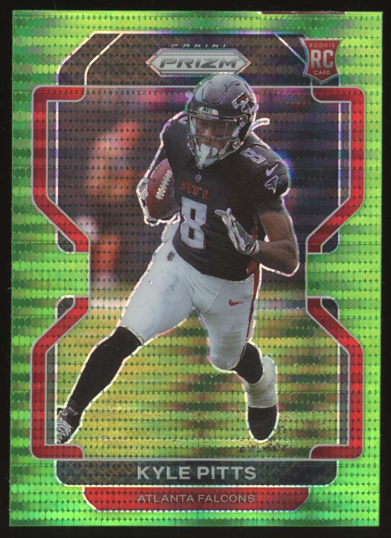 Load image into Gallery viewer, 2021 Panini Prizm Neon Green Pulsar Prizm Kyle Pitts #341 Atlanta Falcons Rookie RC  Image 1
