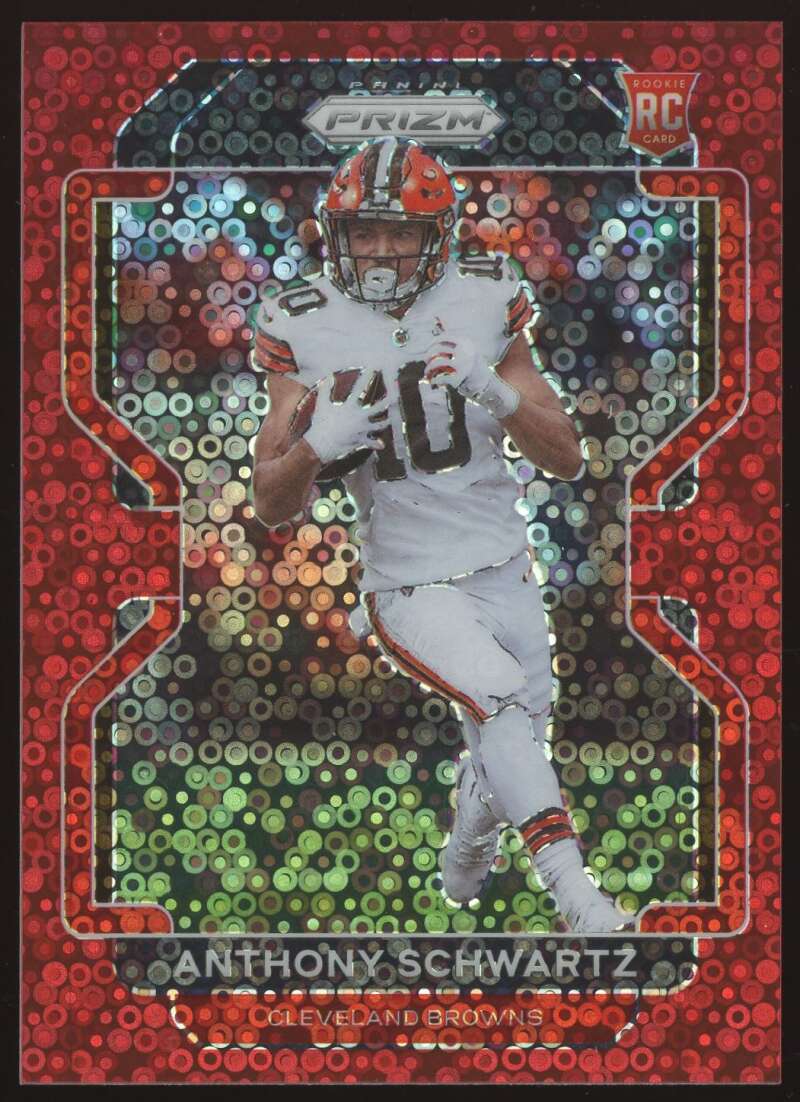 Load image into Gallery viewer, 2021 Panini Prizm No Huddle Red Prizm Anthony Schwartz #361 Cleveland Browns Rookie RC /50  Image 1
