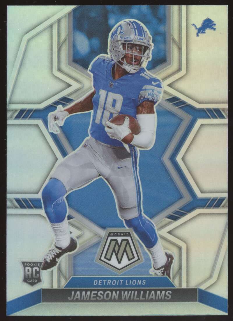 Load image into Gallery viewer, 2022 Panini Mosaic Silver Prizm Jameson Williams #316 Detroit Lions Rookie RC  Image 1
