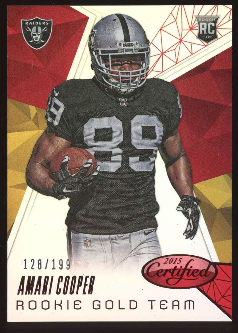 Load image into Gallery viewer, 2015 Panini Certified Rookie Gold Team Mirror Red Amari Cooper #RGTA6 Oakland Raiders RC /199  Image 1
