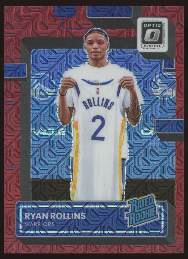 Load image into Gallery viewer, 2022-23 Donruss Optic Choice Red Prizm Ryan Rollins #211 Golden State Warriors Rookie RC /88  Image 1
