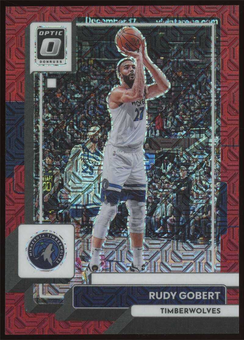 Load image into Gallery viewer, 2022-23 Donruss Optic Choice Red Prizm Rudy Gobert #70 Minnesota Timberwolves /88  Image 1
