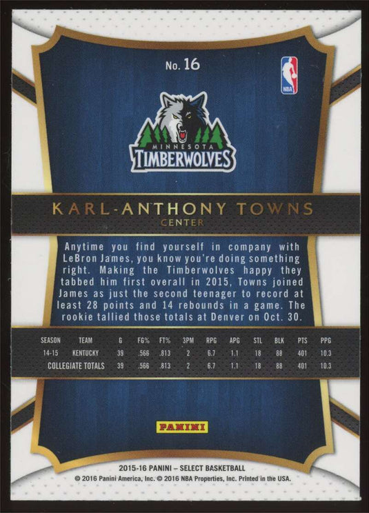 2015-16 Panini Select Karl-Anthony Towns