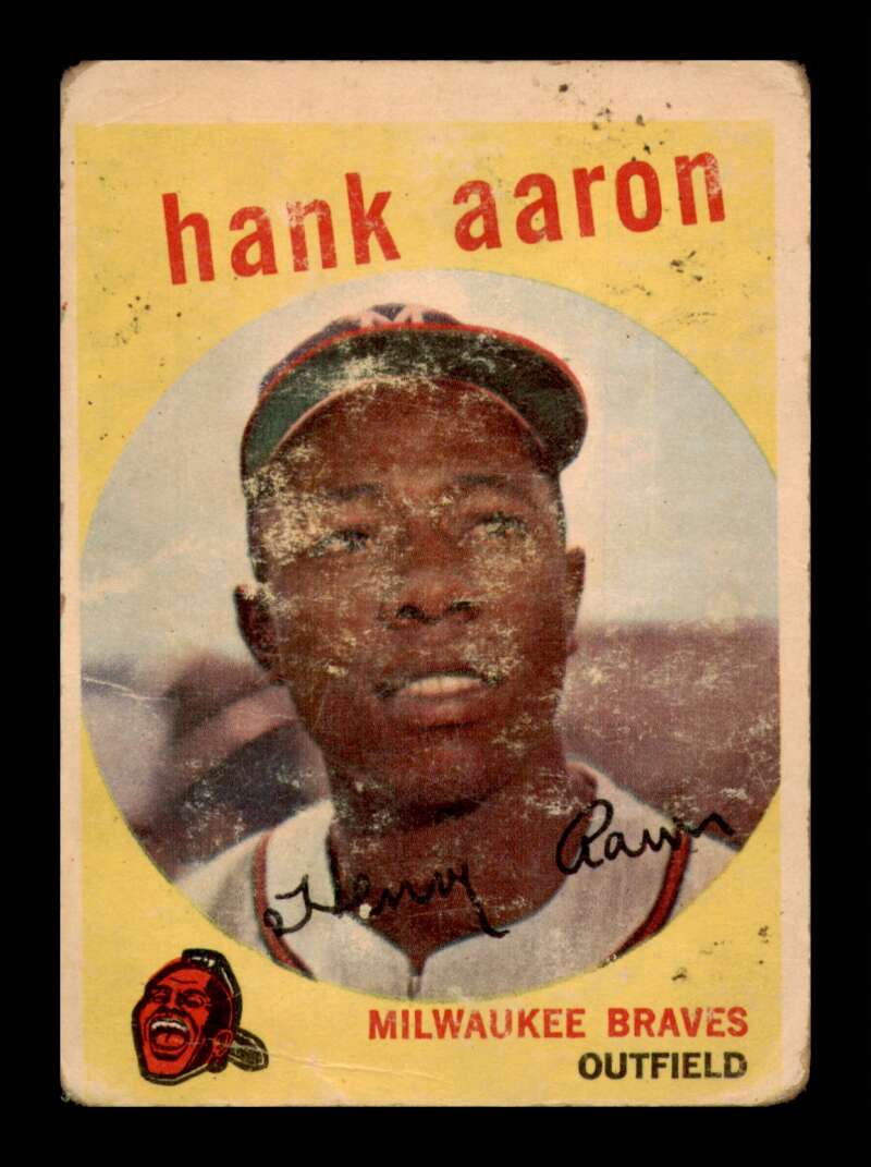 Load image into Gallery viewer, 1959 Topps Hank Aaron #380 Milwaukee Braves G-Good Image 1
