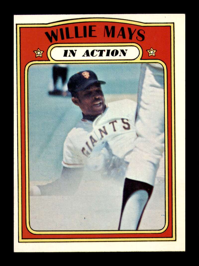 Load image into Gallery viewer, 1972 Topps Willie Mays #50 San Francisco Giants In Action NM Near Mint Image 1
