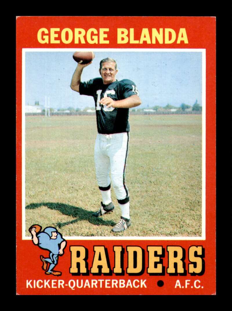 Load image into Gallery viewer, 1971 Topps George Blanda #39 Oakland Raiders EX-EXMINT Image 1
