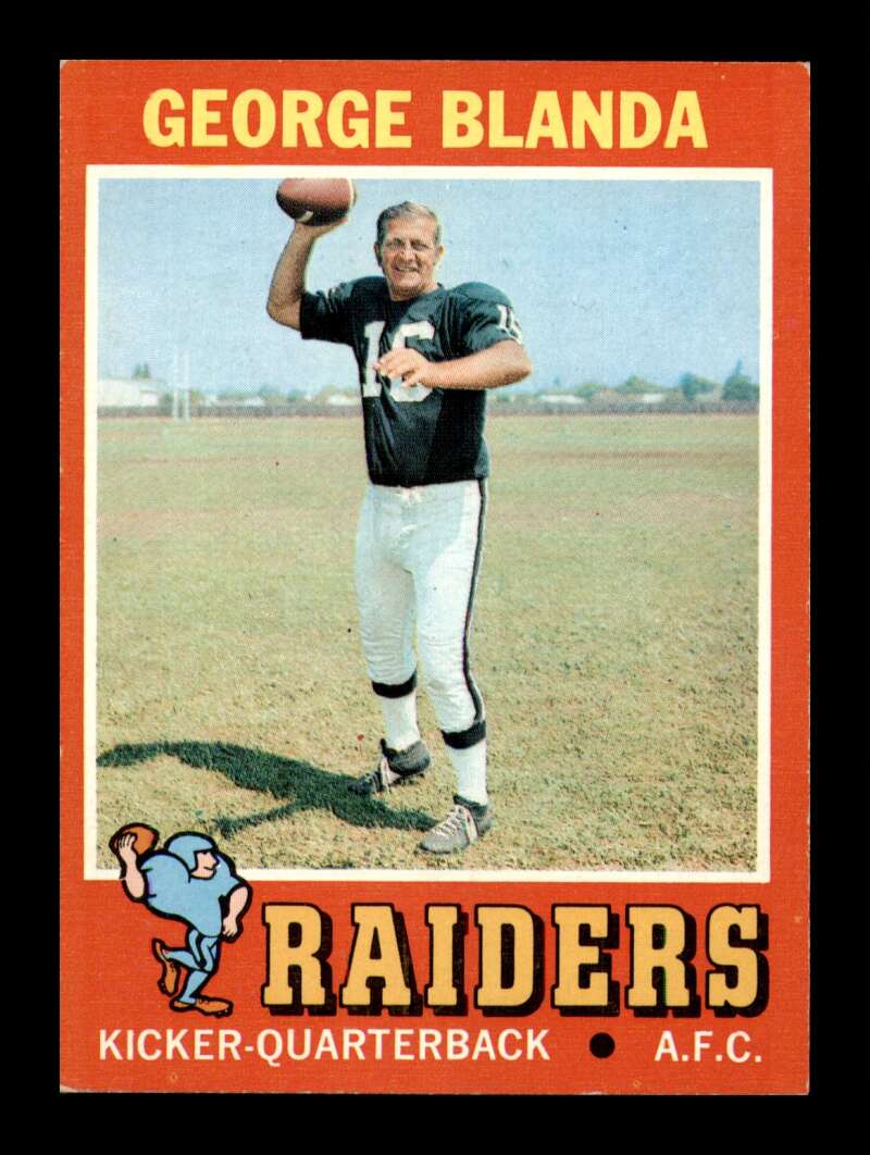 Load image into Gallery viewer, 1971 Topps George Blanda #39 Oakland Raiders EX-EXMINT Image 1
