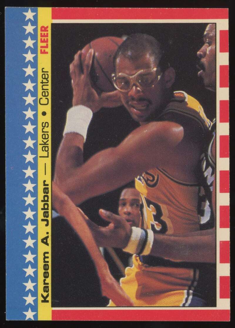 Load image into Gallery viewer, 1987-88 Fleer Stickers Kareem Abdul-Jabbar #8 Los Angeles Lakers NM Near Mint Image 1
