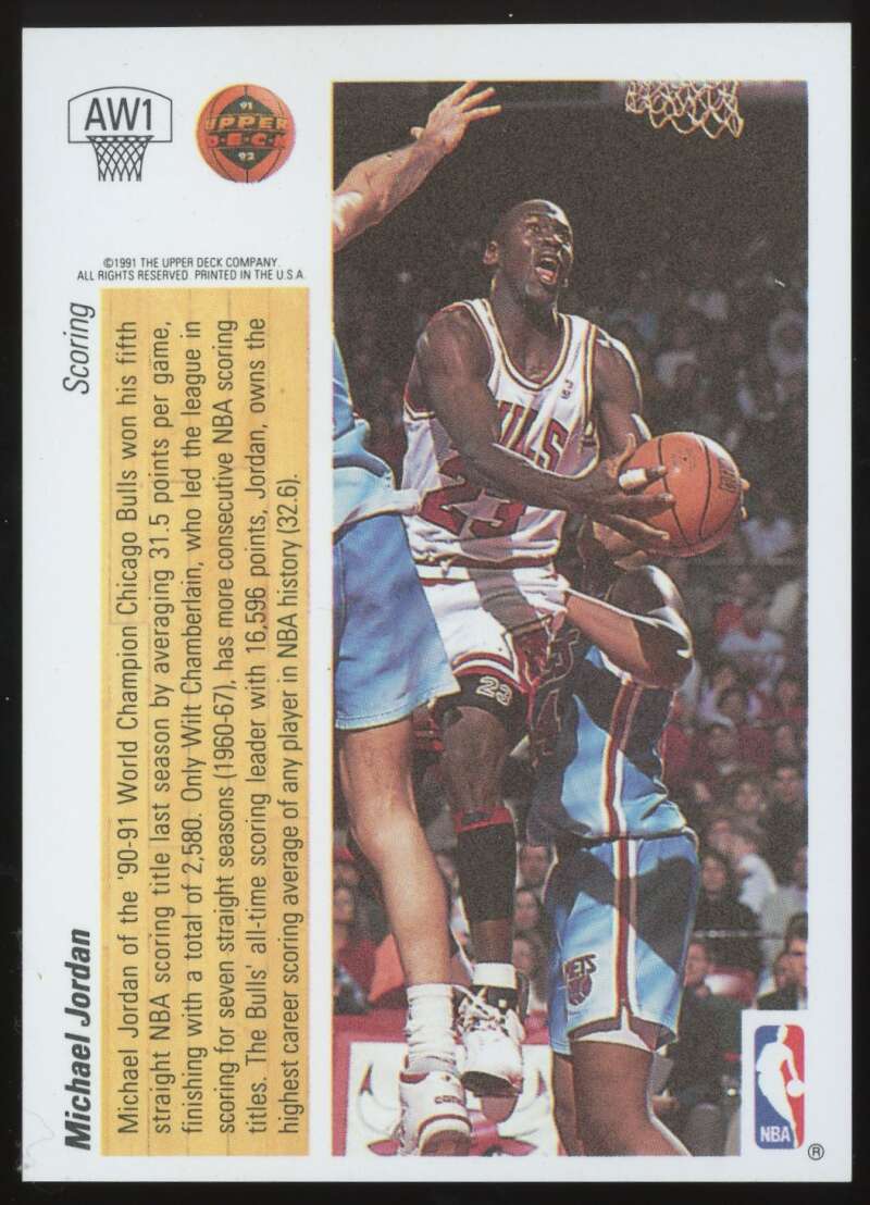 Load image into Gallery viewer, 1991-92 Upper Deck Award Winner Hologram Michael Jordan #AW1 Chicago Bulls  Image 2
