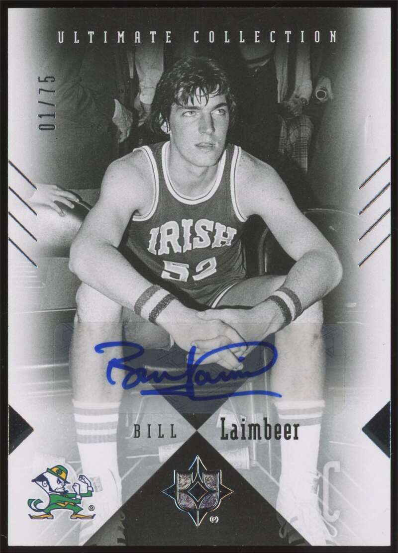 Load image into Gallery viewer, 2010-11 Upper Deck Ultimate Collection Auto Bill Laimbeer #36 Notre Dame /75  Image 1
