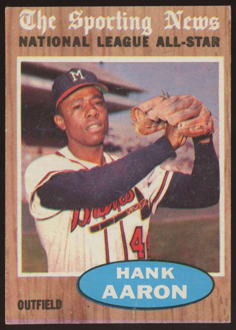Load image into Gallery viewer, 1962 Topps Hank Aaron #394 All Star Milwaukee Braves VG-VGEX Small Wrinkle Image 1
