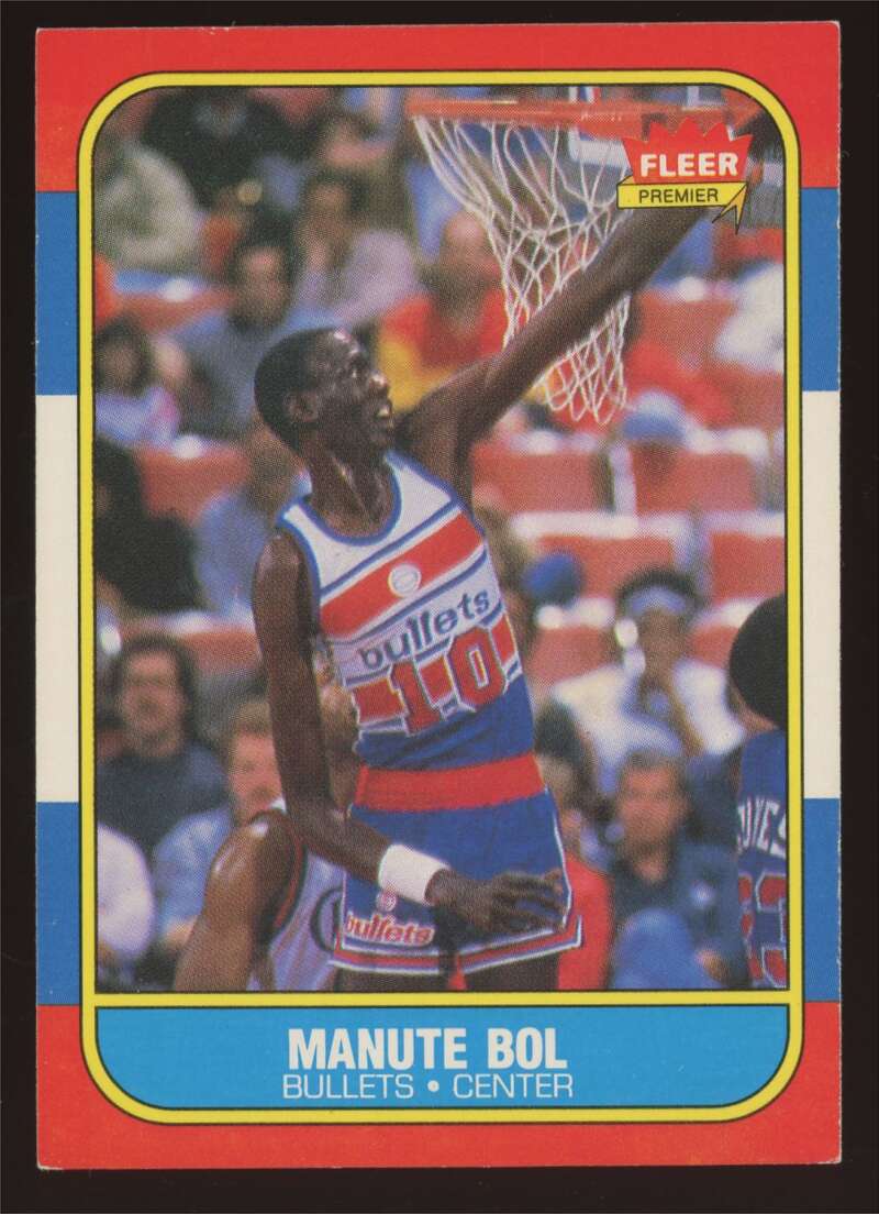 Load image into Gallery viewer, 1986-87 Fleer Manute Bol #12 Washington Bullets Rookie RC NM Near Mint Image 1
