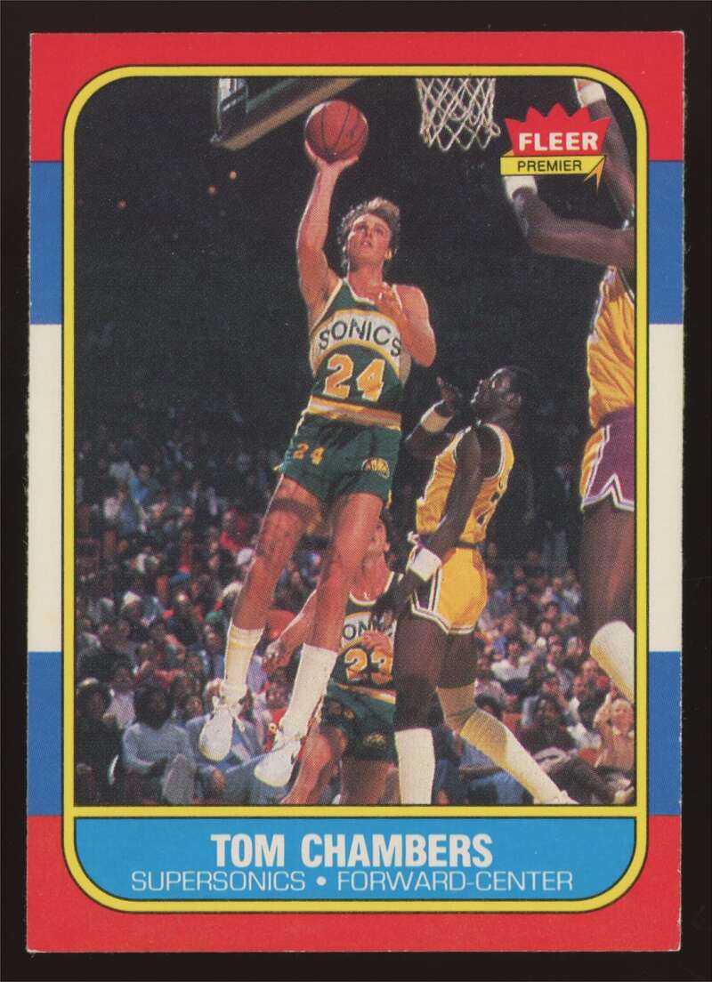 Load image into Gallery viewer, 1986-87 Fleer Tom Chambers #15 Seattle SuperSonics Rookie RC NM Near Mint Image 1
