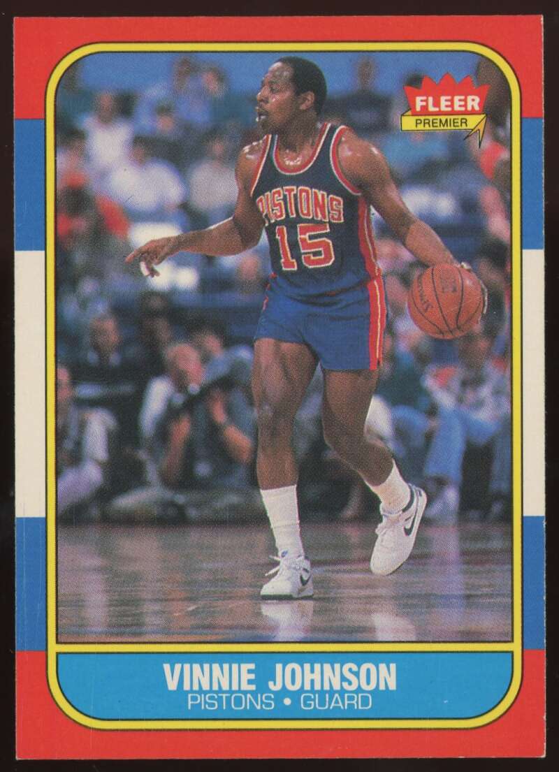 Load image into Gallery viewer, 1986-87 Fleer Vinnie Johnson #56 Detroit Pistons NM Near Mint Image 1
