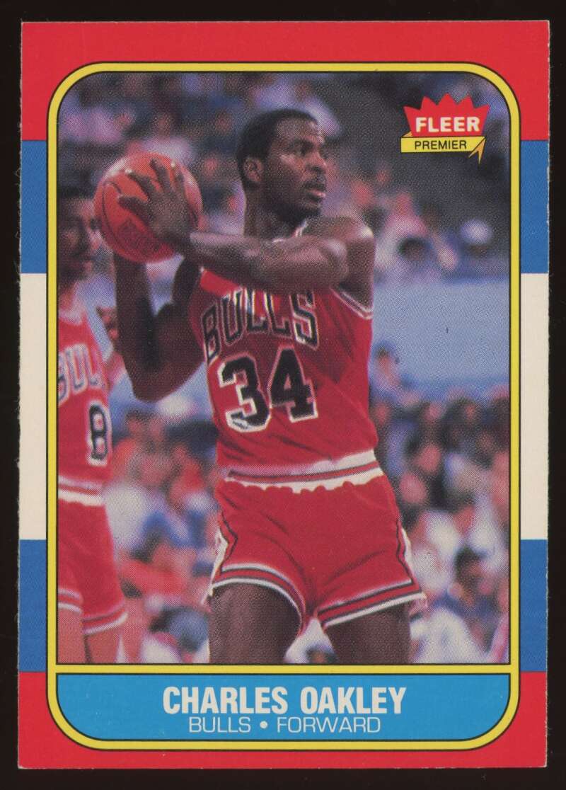 Load image into Gallery viewer, 1986-87 Fleer Charles Oakley #81 Chicago Bulls Rookie RC NM Near Mint Image 1

