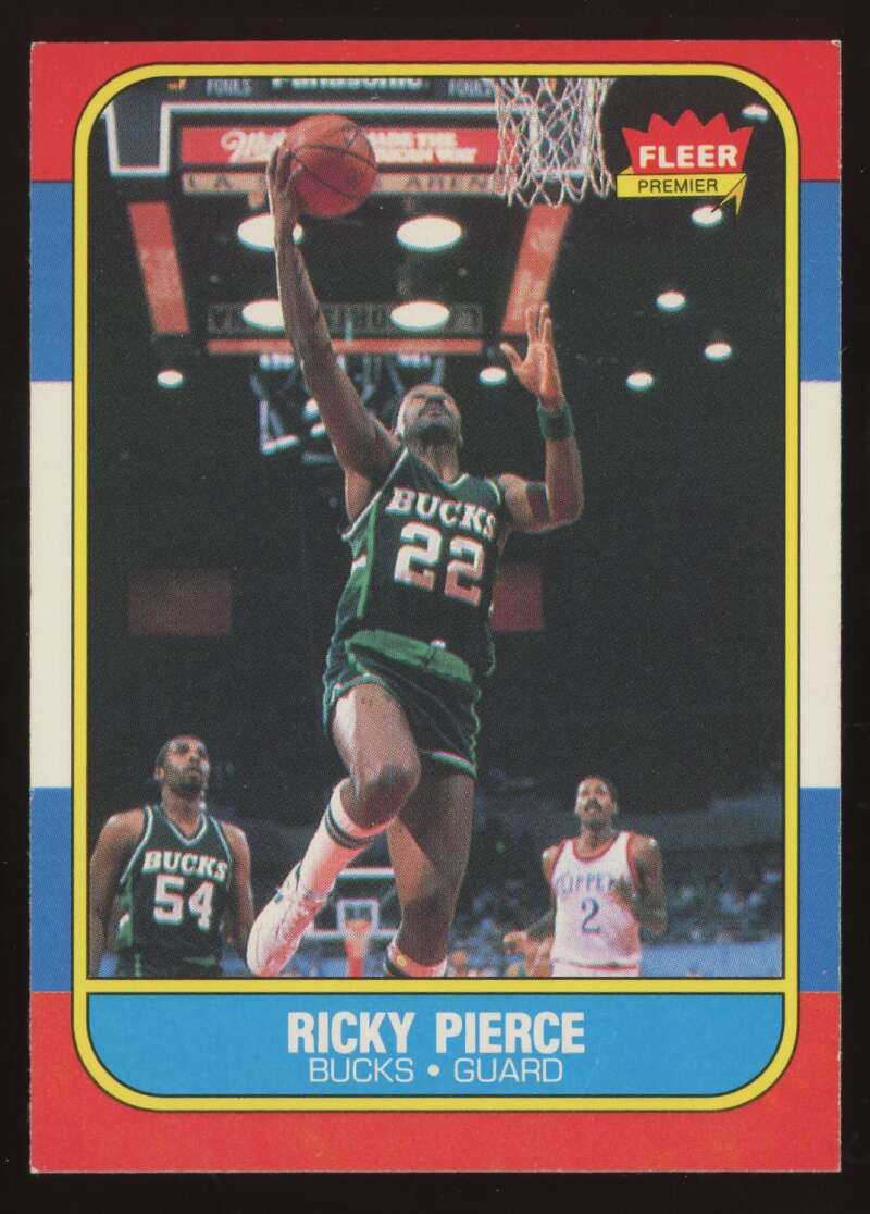 Load image into Gallery viewer, 1986-87 Fleer Ricky Pierce #87 Milwaukee Bucks Rookie RC NM Near Mint Image 1
