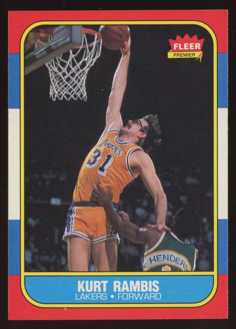 Load image into Gallery viewer, 1986-87 Fleer Kurt Rambis #89 Los Angeles Lakers Rookie RC NM Near Mint Image 1
