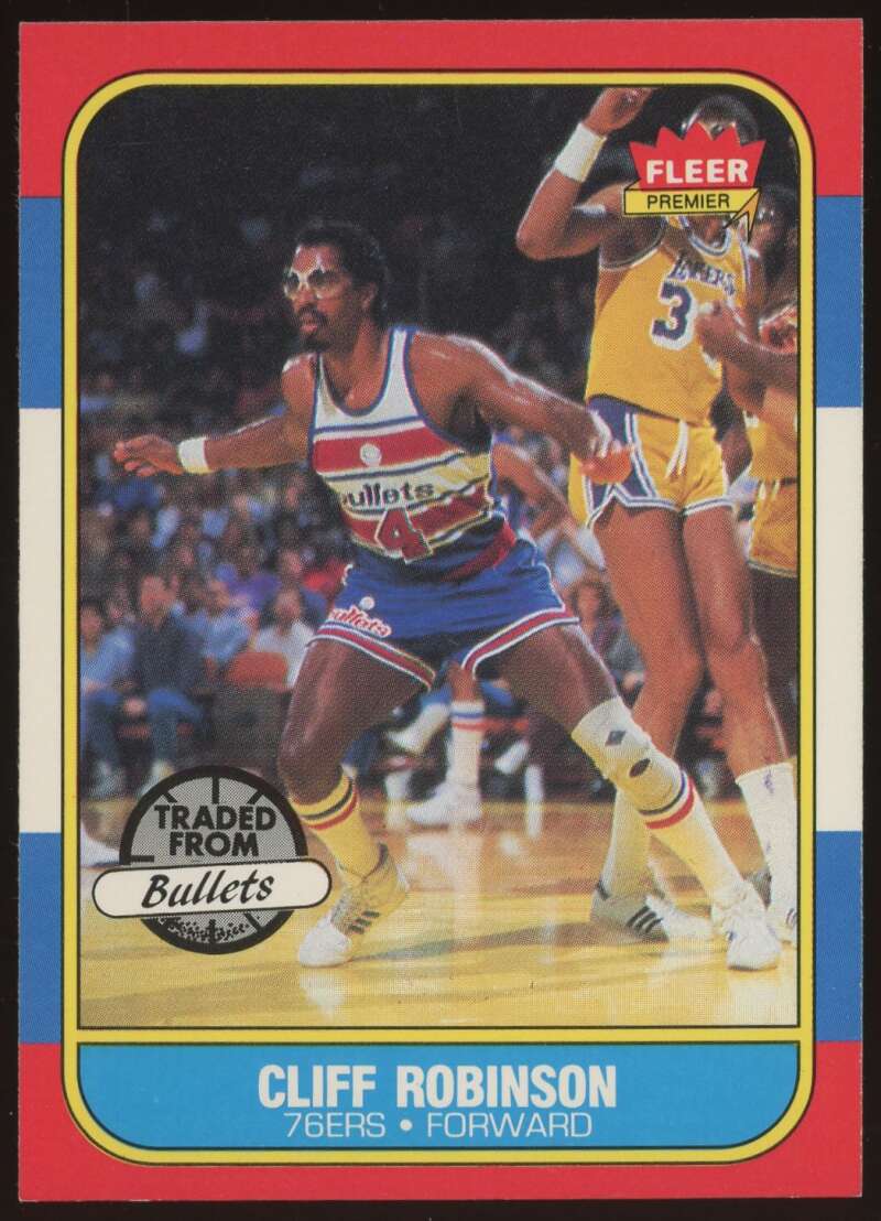 Load image into Gallery viewer, 1986-87 Fleer Cliff Robinson #93 Philadelphia 76ers NM Near Mint Image 1
