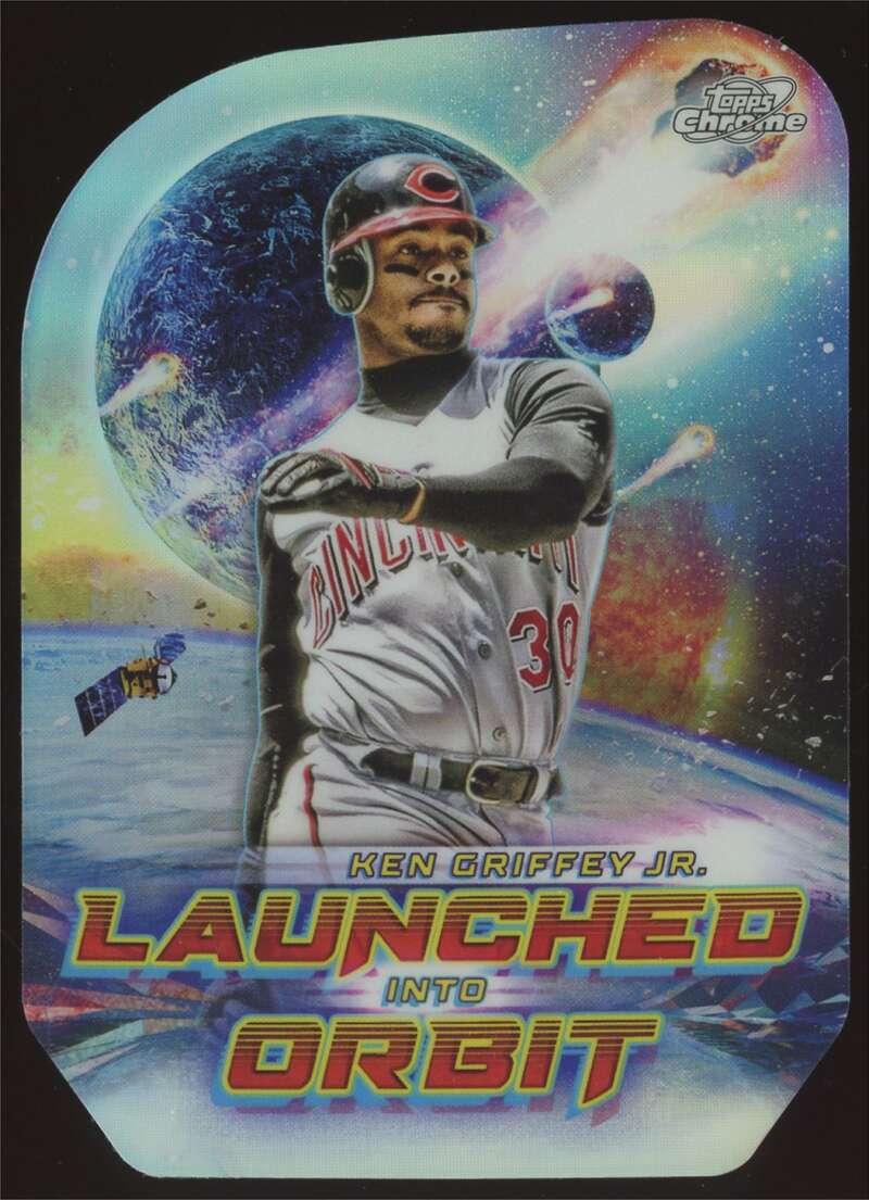 Load image into Gallery viewer, 2023 Topps Cosmic Chrome Launched Into Orbit Ken Griffey Jr. #LIO-18 Cincinnati Reds  Image 1
