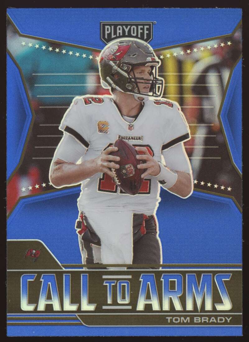 Load image into Gallery viewer, 2021 Panini Playoff Call to Arms Blue Prizm Tom Brady #CA-TBR Tampa Bay Buccaneers  Image 1
