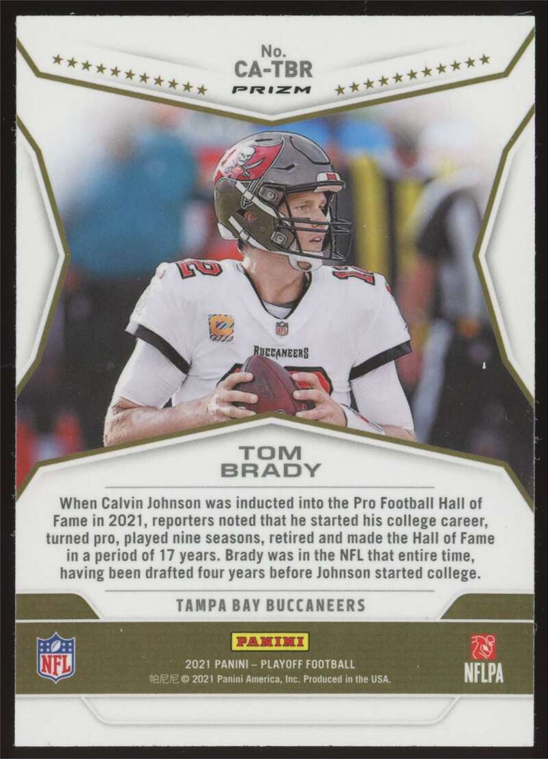 Load image into Gallery viewer, 2021 Panini Playoff Call to Arms Blue Prizm Tom Brady #CA-TBR Tampa Bay Buccaneers  Image 2
