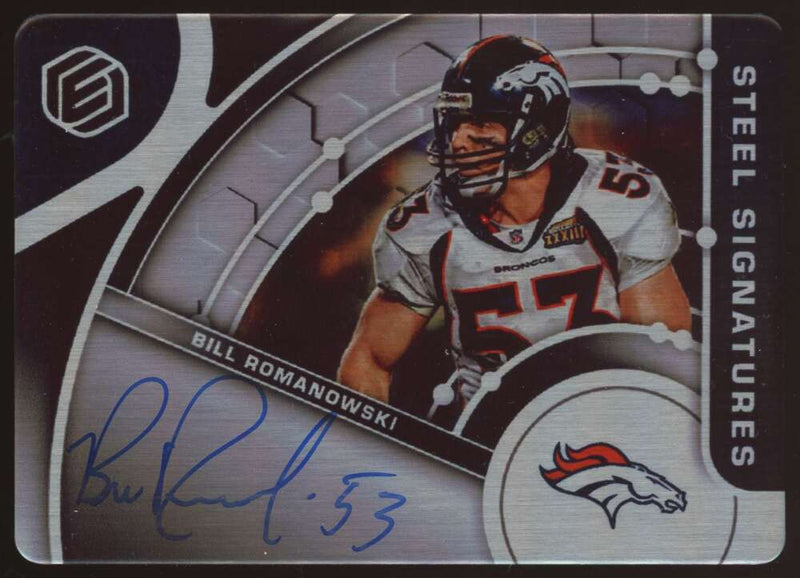 Load image into Gallery viewer, 2022 Panini Elements Steel Signatures Bill Romanowski #SS-BR Denver Broncos Auto /199  Image 1
