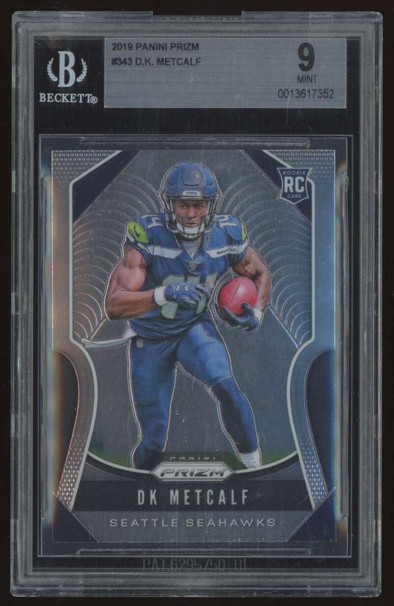 Load image into Gallery viewer, 2019 Panini Prizm DK Metcalf #343 Seattle Seahawks Rookie RC BGS 9 Image 1
