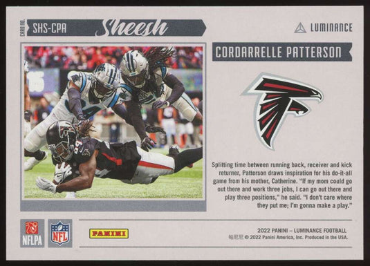 2022 Panini Luminance Sheesh Cordarrelle Patterson 