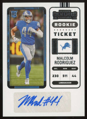 2022 Panini Contenders Rookie Ticket Auto Malcolm Rodriguez 